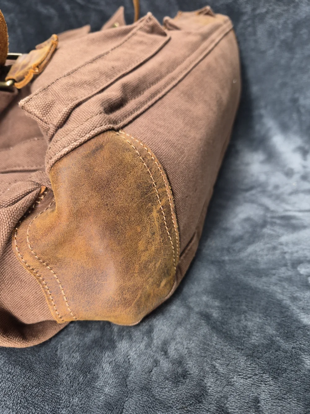 Lifewit Vintage Canavas Messanger Lap Top Bag Heavy Duty Cotton Leather Acent